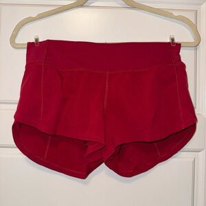 Lululemon Athletica Bold Red Athletic Shorts
